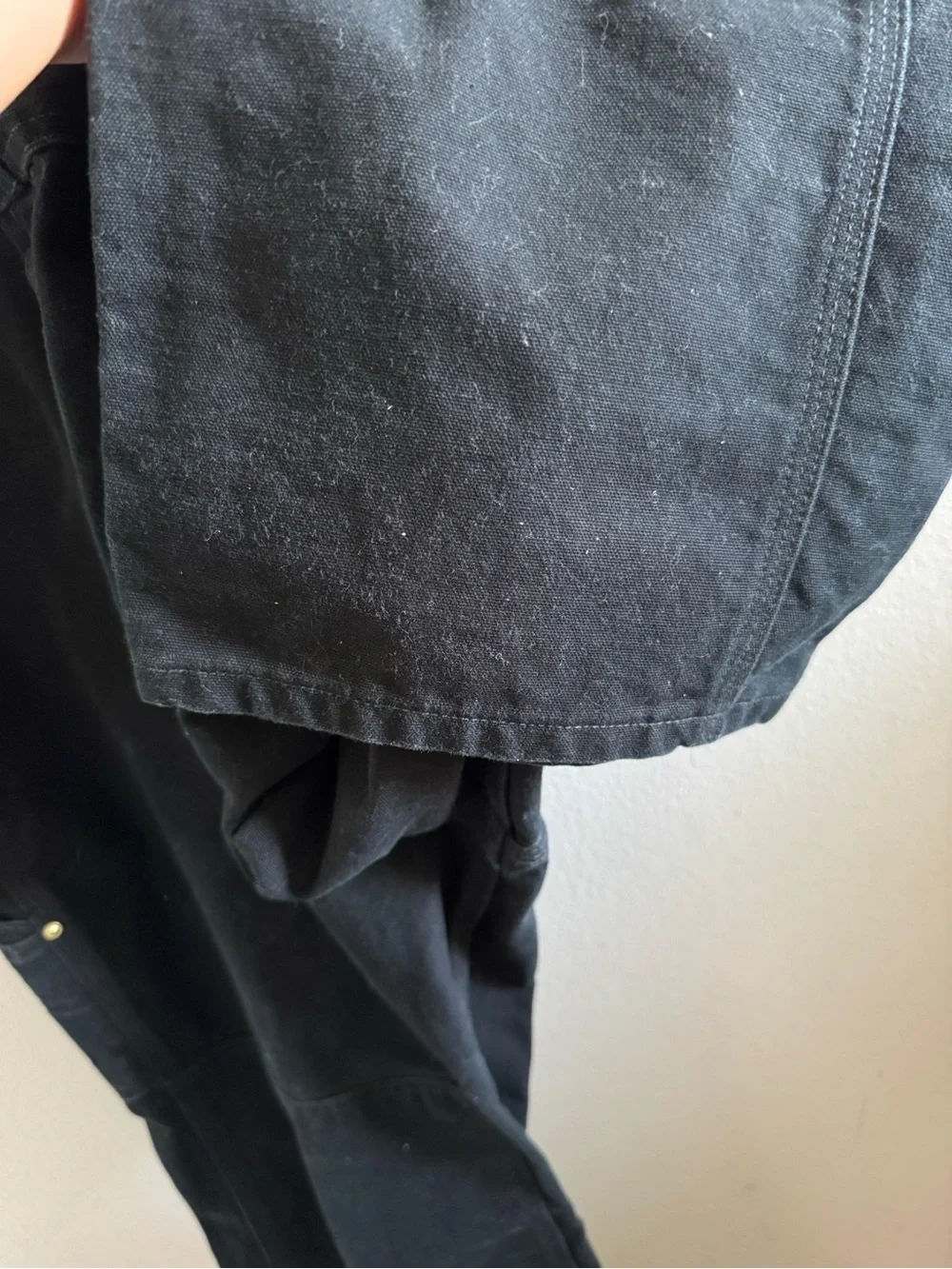 Carhartt Black Cotton Duck Bib Overalls size 34